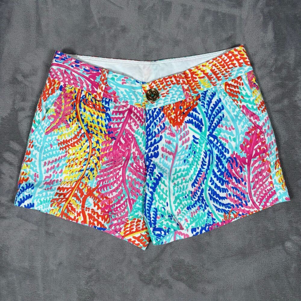 Lilly Pulitzer Callahan Shorts Women’s Size 0 Tropical Palm Print